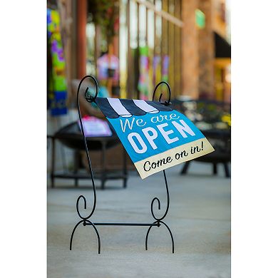 Evergreen Enterprises "We Are Open" Garden Flag