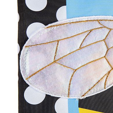 Evergreen Enterprises Bee with a Border Applique Garden Flag