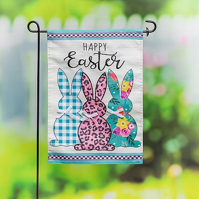 Evergreen Enterprises Bright Bunnies Applique Garden Flag
