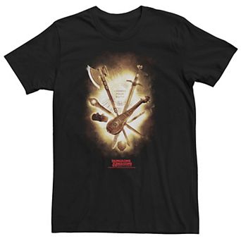 Big & Tall Dungeons And Dragons Weapons Path Tee