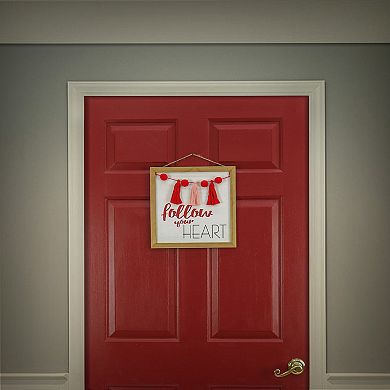 National Tree Company Valentine’s Day Follow Your Heart Wall Decor