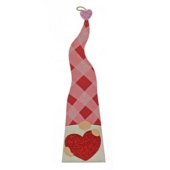 National Tree Company Valentine’s Day Heart Gnome Floor Decor