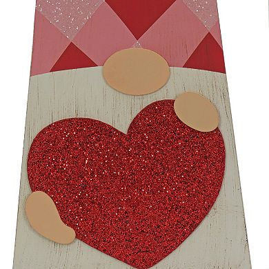 National Tree Company Valentine’s Day Heart Gnome Floor Decor