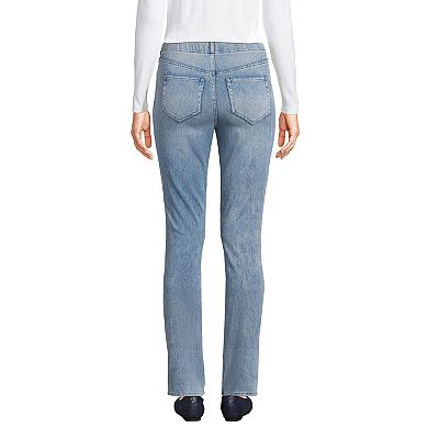 Women's Lands' End Starfish Mid-Rise Pull-On Straight Jeans