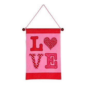 National Tree Company Valentine's Day Love Banner Wall Decor