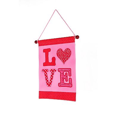 National Tree Company Valentine's Day Love Banner Wall Decor