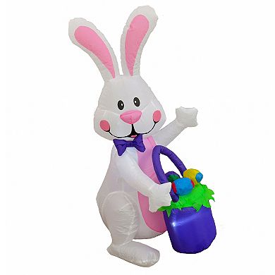 National Tree Company Inflatable Waving Easter Bunny Outdoor Decor