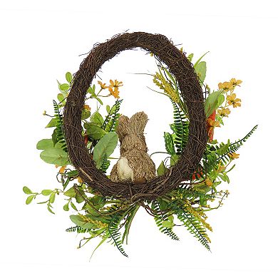 National Tree Company Bunny Carrot Artificial Easter Wreath