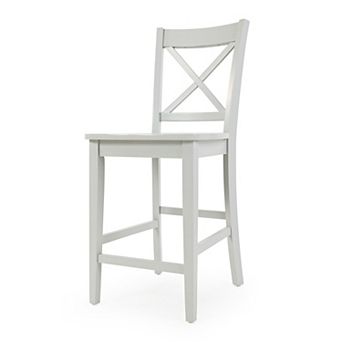 Jofran Simplicity X-Back Stool - Paperwhite, Set of 2