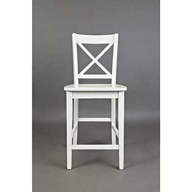 Jofran Simplicity X-Back Stool - Paperwhite, Set of 2