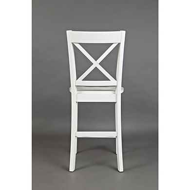 Jofran Simplicity X-Back Stool - Paperwhite, Set of 2