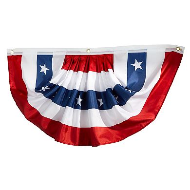 3 Pack Patriotic American Flag Decorations Bunting Banner for 4th of July (34.5 x 18.5 in)
