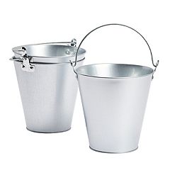 12 Pack Galvanized Metal Buckets with Handles for Party