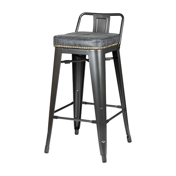 New Pacific Direct Metropolis PU Leather Low Back Counter Stool, (Set of 4)
