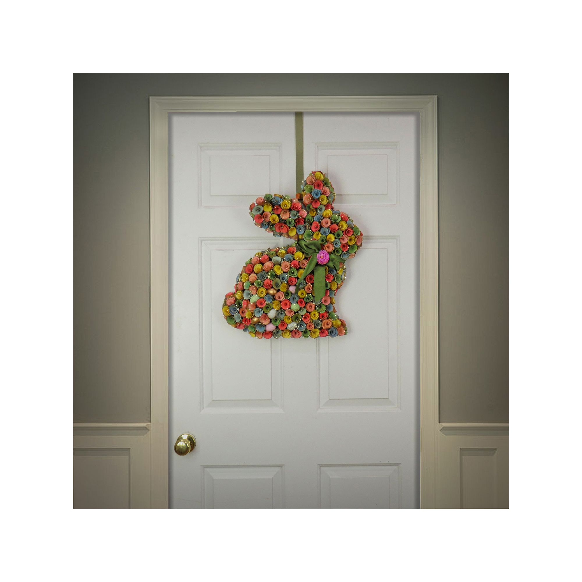 National Tree Company Multicolor Floral Bunny Wall Decor