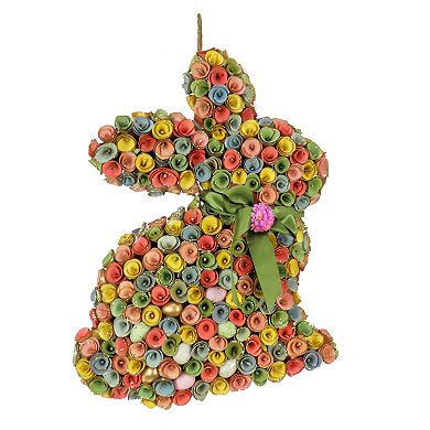 National Tree Company Multicolor Floral Bunny Wall Decor