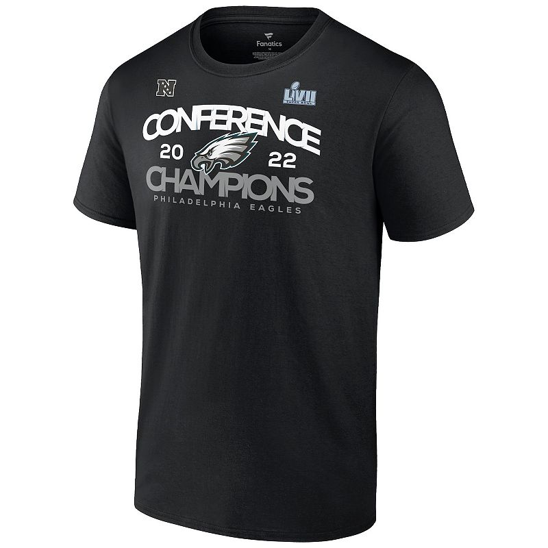 Mens Philadelphia Eagles NFC 2022 Conference Champions Shadow Cast Tee, Si