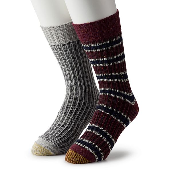 Men's GOLDTOE® 2-Pack Horizon Textured Crew Socks