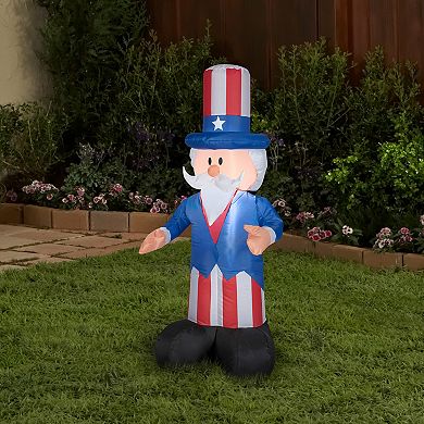 National Tree Company 4 ft. Uncle Sam Inflatable Outdoor Decor