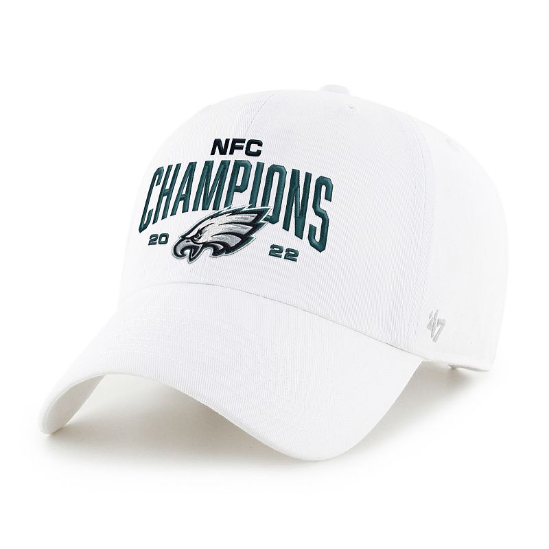 Adutl 47 Philadelphia Eagles 2022 NFC Conference Champions Clean Up Hat, W