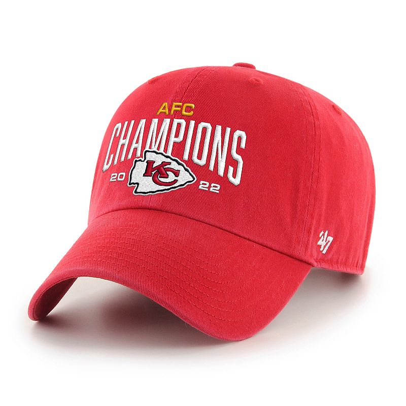 Adutl 47 Kansas City Chiefs 2022 AFC Conference Champions Clean Up Hat, Re