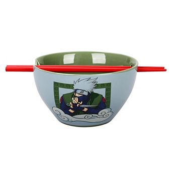 Naruto Kakashi Ramen Bowl with Chopsticks