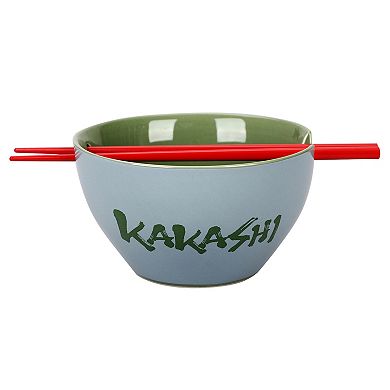 Naruto Kakashi Ramen Bowl with Chopsticks