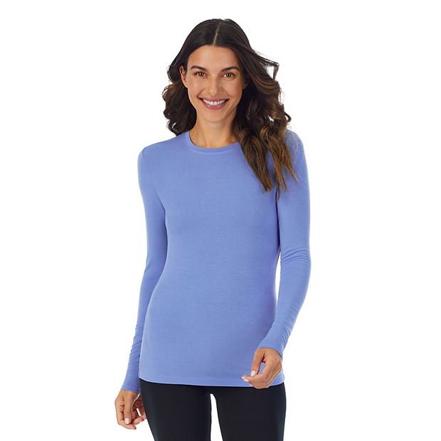 Women s Cuddl Duds Softwear with Stretch Long Sleeve Crew Top