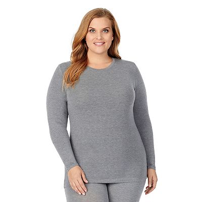 Plus Size Cuddl Duds® Softwear Stretch Long Sleeve Crewneck Top