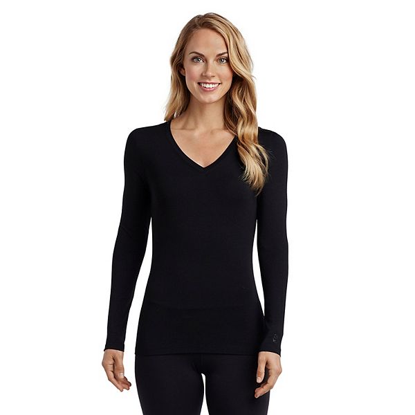 Women's Cuddl Duds® Softwear with Stretch Long Sleeve V-Neck Top