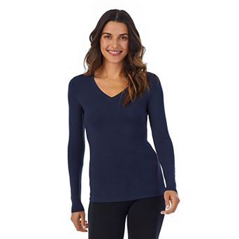 Women's Cuddl Duds® Softwear with Stretch Long Sleeve V-Neck Top