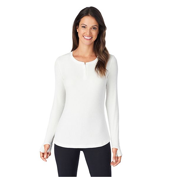 Softwear With Stretch-Ribbed Long Sleeve Henley