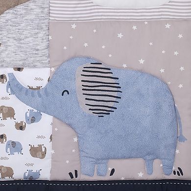 Carter's Blue Elephant 3-Piece Crib Bedding Set