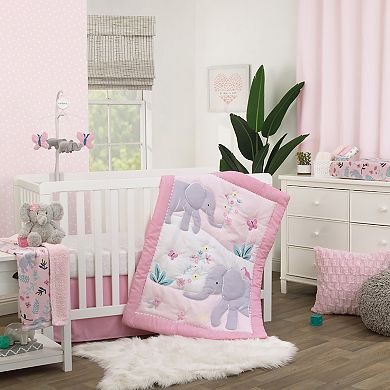 Carter's Floral Elephant 3-Piece Crib Bedding Set