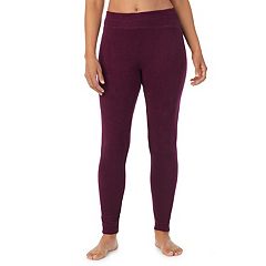 Womens Purple Fleece Pants - Bottoms