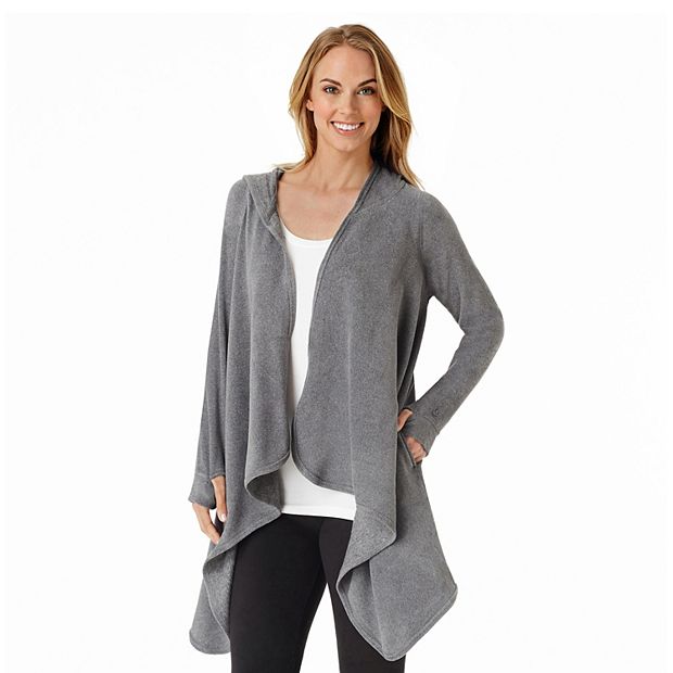 Cuddl duds ultra soft comfort drape deals front hooded cardigan