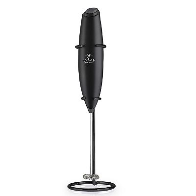 Zulay Kitchen Powerful Milk Frother Handheld Foam Maker - Ultra Fast Wand Drink Mixer with Batteries