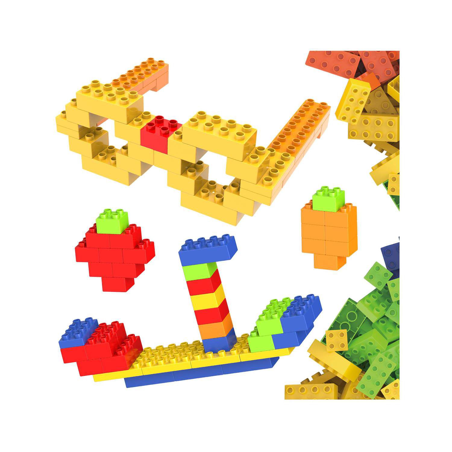 Soozier 7 Piece Soft Play Blocks Kids Climb and Crawl Gym Toy Foam Building  and Stacking Blocks Non-Toxic Learning Play Set