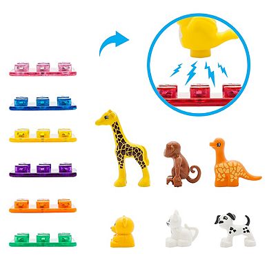 PicassoTiles 7 PC Animal Character Set, Magnetic Tiles & Brick Block Compatible, Magnet for Kids 3+
