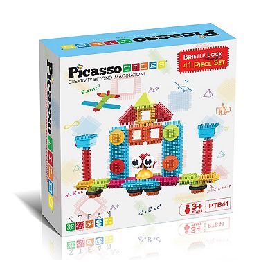 PICASSO-TILES 41 PC Animal Theme, Hedgehog Building Blocks, Building Toys, Soft Toys for Kids 3+
