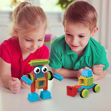 PICASSO-TILES 41 PC Animal Theme, Hedgehog Building Blocks, Building Toys, Soft Toys for Kids 3+