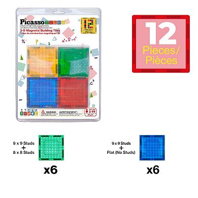 PicassoTiles 1016 PC Magnetic Tile and Brick Compatible Set, Classic Brick Block, Toy Sets for Kids