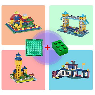 PicassoTiles 1016 PC Magnetic Tile and Brick Compatible Set, Classic Brick Block, Toy Sets for Kids
