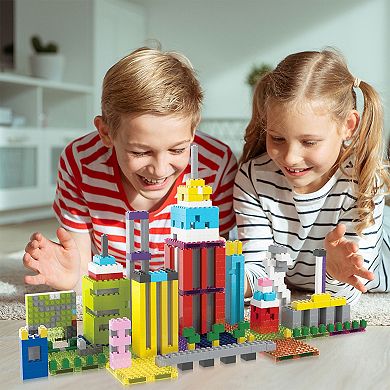 PicassoTiles 1016 PC Magnetic Tile and Brick Compatible Set, Classic Brick Block, Toy Sets for Kids
