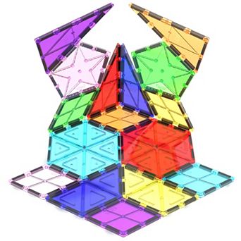 PicassoTiles 16 pc Magnetic Tiles, Magnetic Building Blocks for Kids, Magnet for Kids 3+