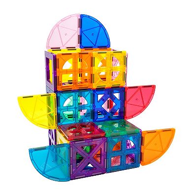 36pc Magnetic Building Block Tile Quarter Round & Window Set