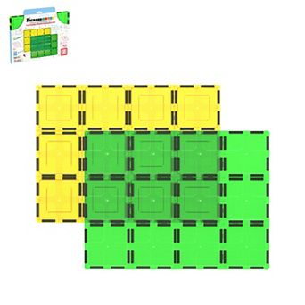 PICASSO-TILES 2 pc Large Stabilizer Base, Magnetic Tiles, Magnetic Building Blocks for Kids 3+