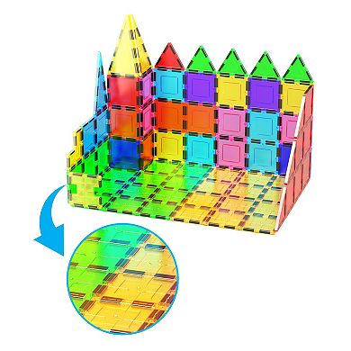 PICASSO-TILES 2 PC Large Stabilizer Base, Magnetic Tiles, Magnetic Building Blocks for Kids 3+
