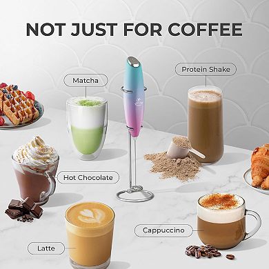 Zulay Kitchen Powerful Milk Frother Handheld Foam Maker for Lattes