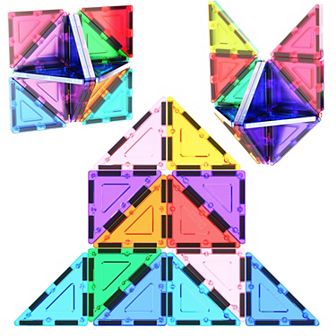 PicassoTiles 12 pc Magnetic Tiles, Magnetic Building Blocks for Kids, Magnet for Kids 3+